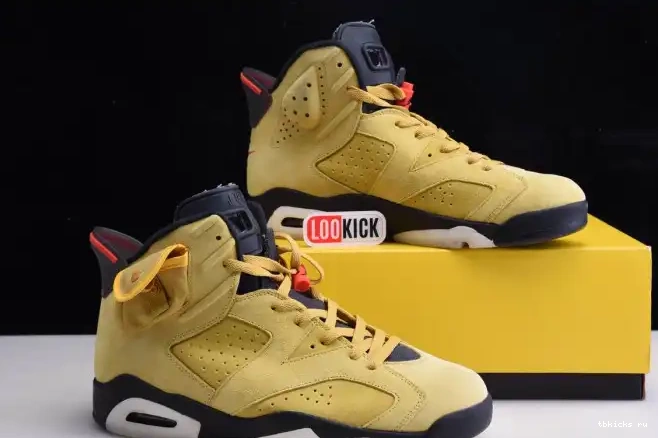 Cheap TB SCOTT CN1084-300 AIR TRAVIS YELLOW X JORDAN 6 0509